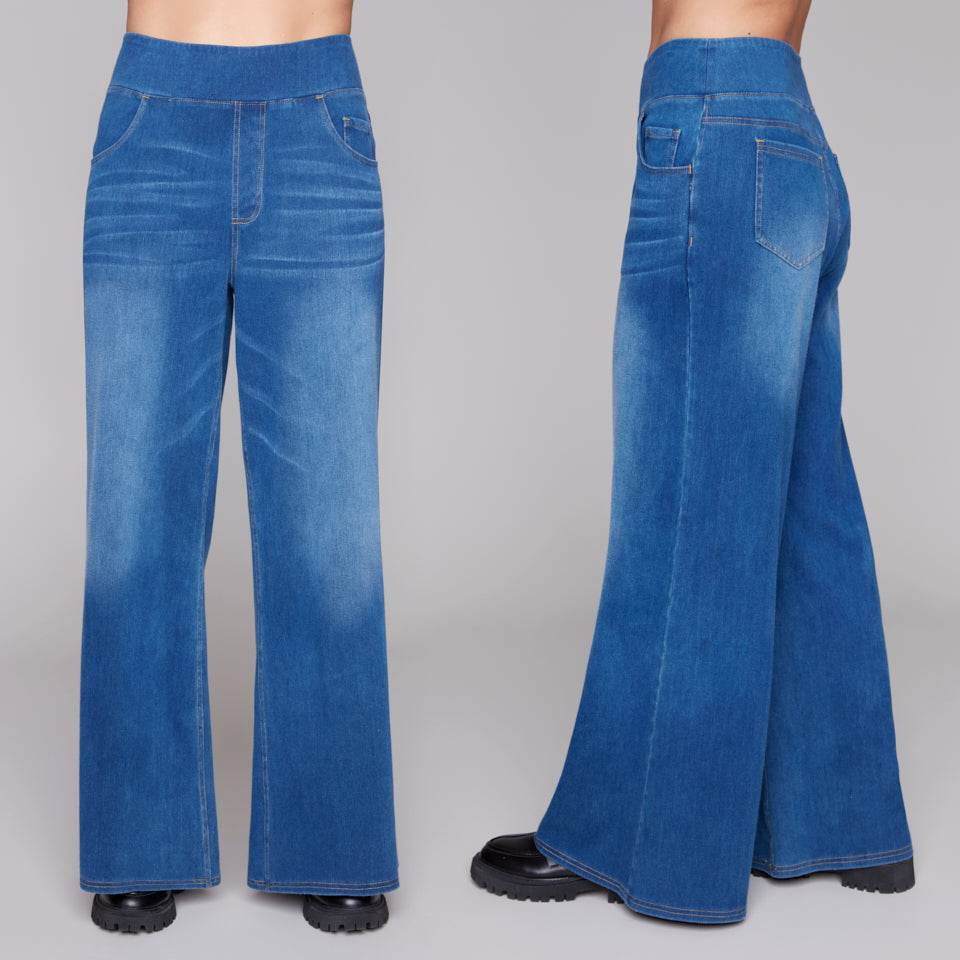 Pull-On Wide Leg Jeans - Dream Pants