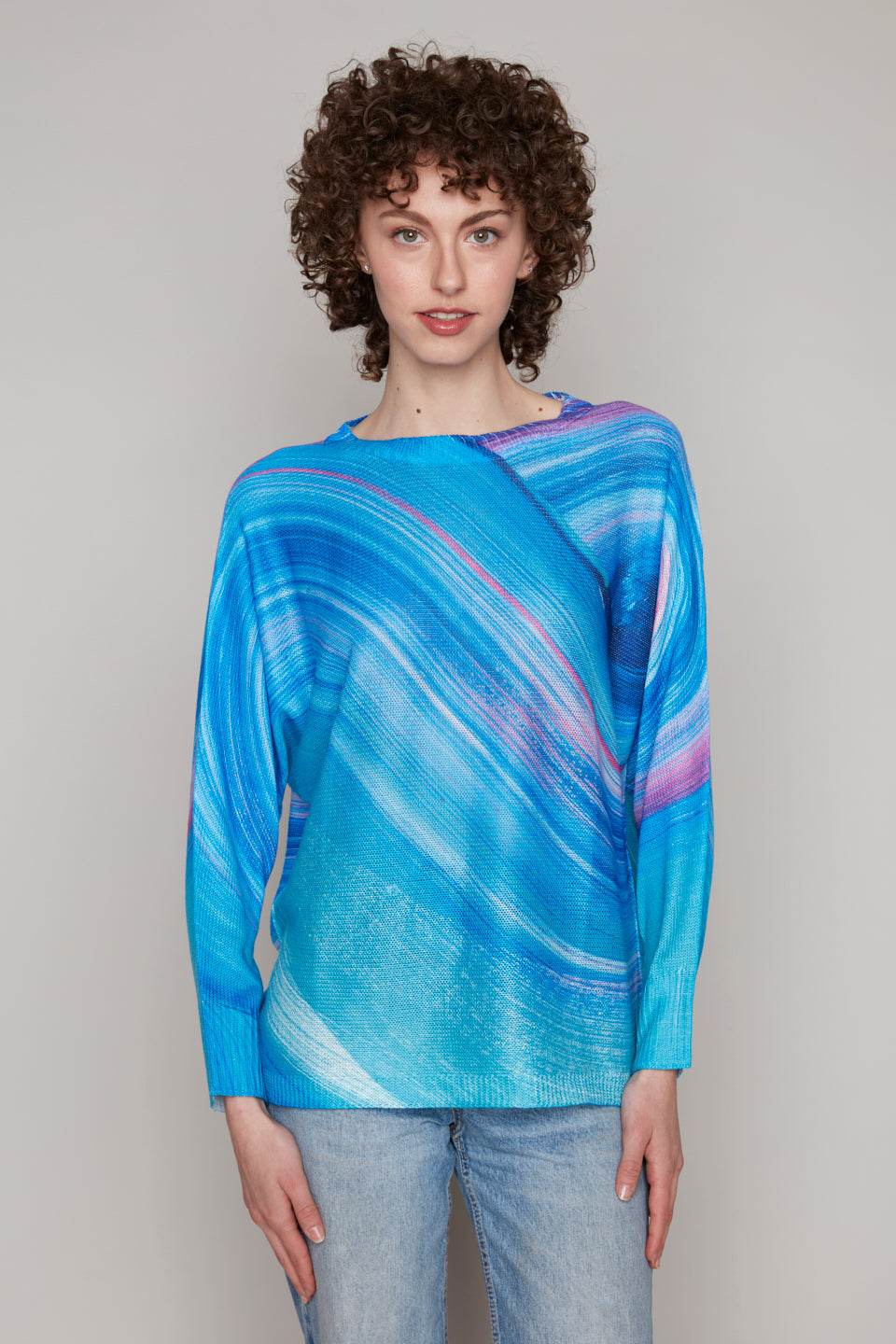Abstract Art Print Long Sleeve Top - Dream Pants