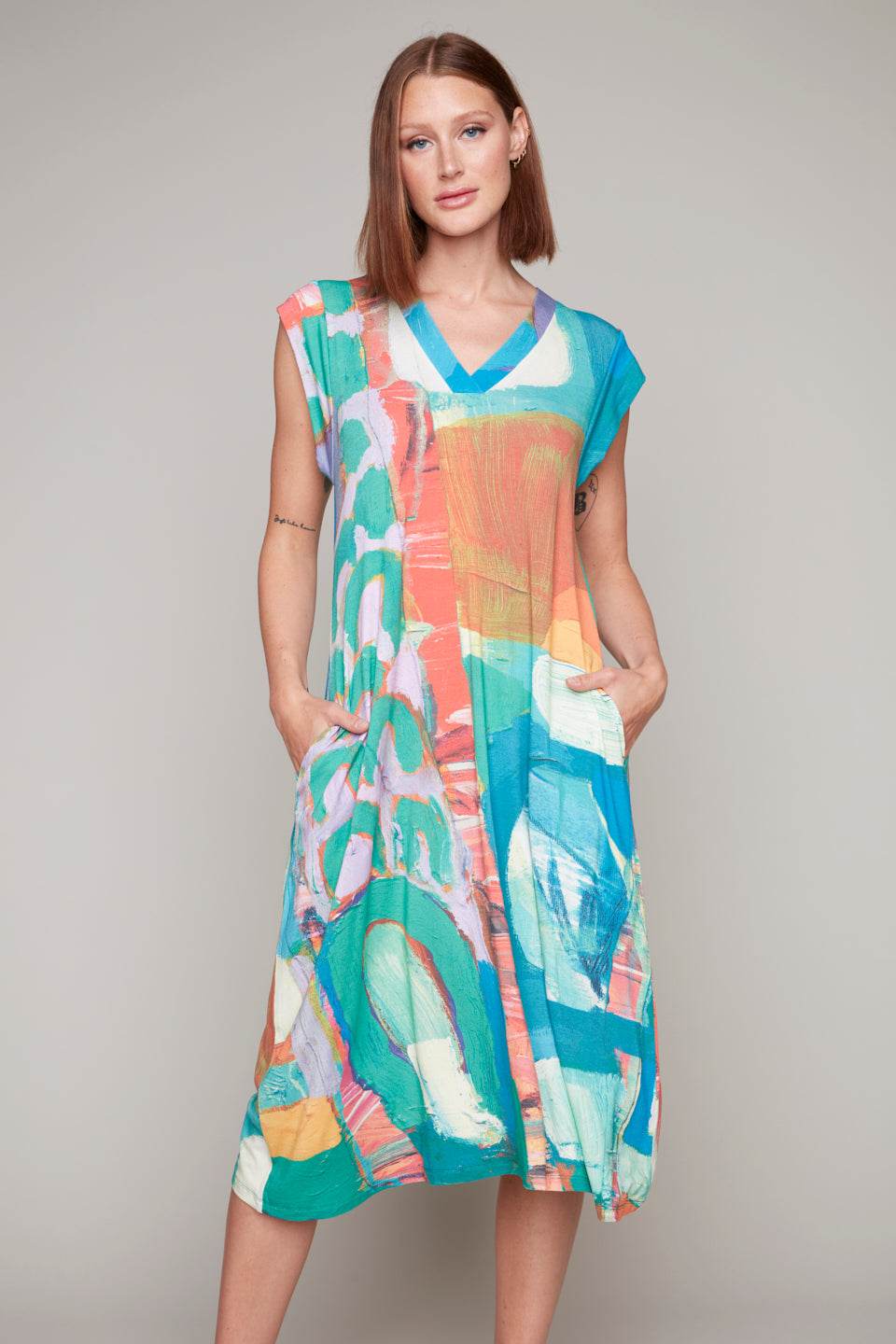 V-Neck Flowy Dress - Dream Pants