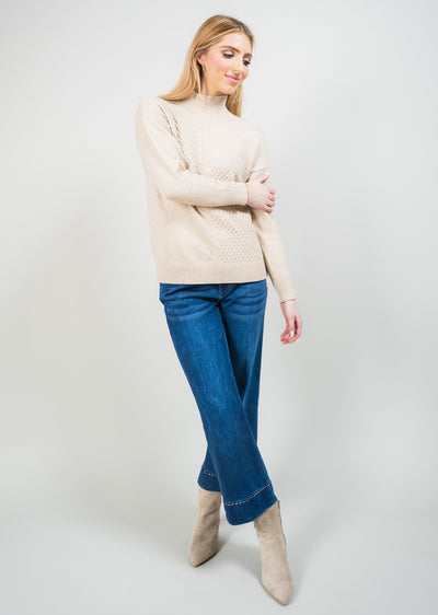 Amelia Denim 26" Wide Crop Pick Stitch Hem Lisette L