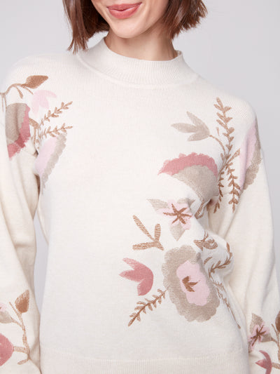 Printed Mock Neck Sweater Charlie B