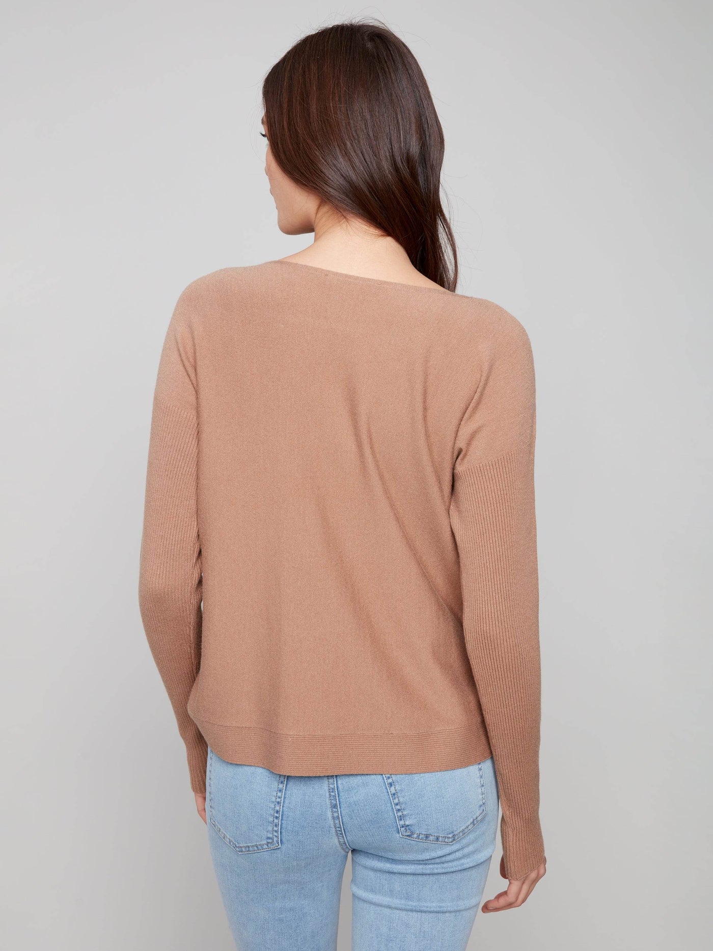 Boat Neck Sweater With Side Buttons - Dream Pants
