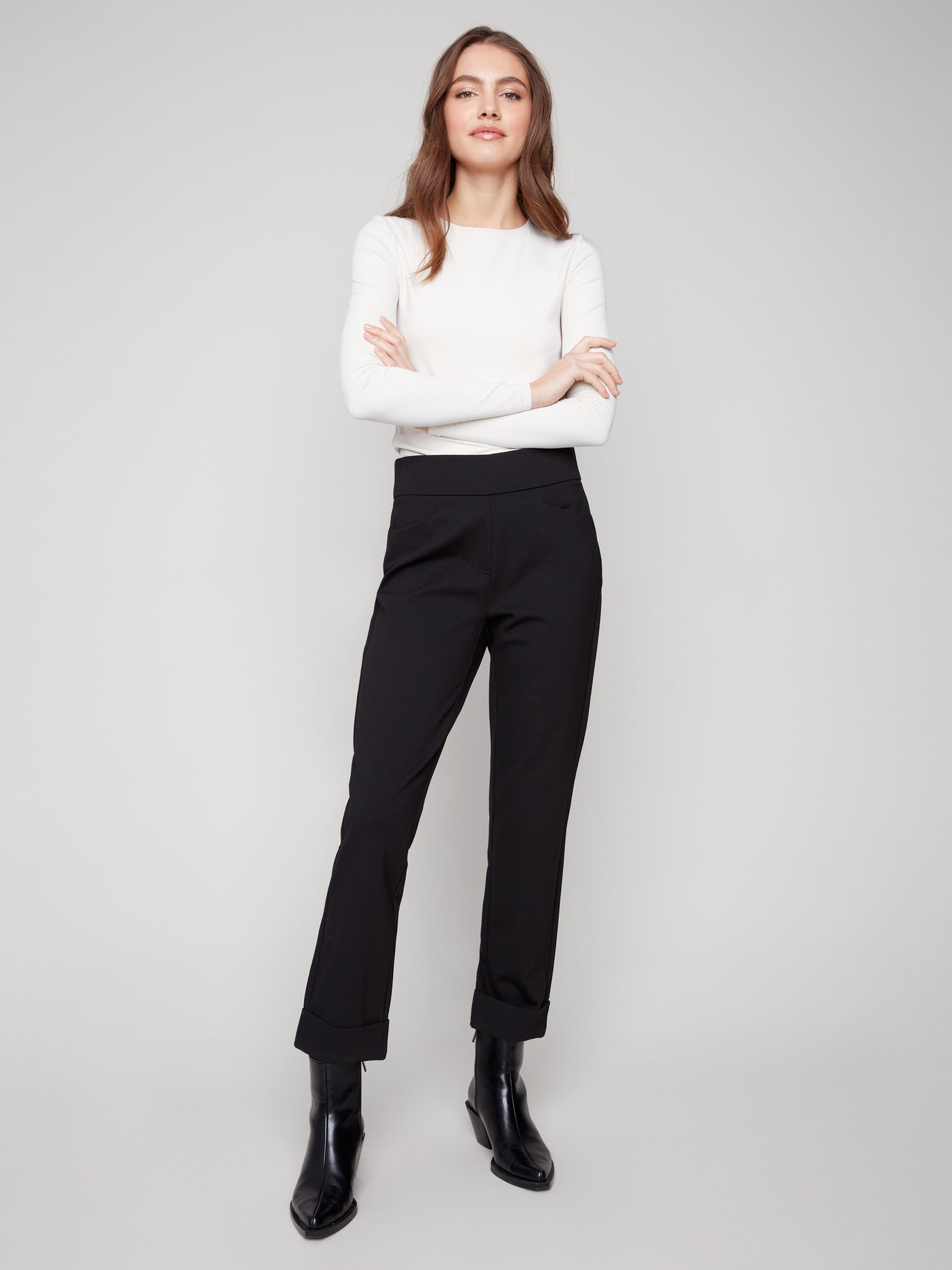 Cuffed Ponte Pants Charlie B