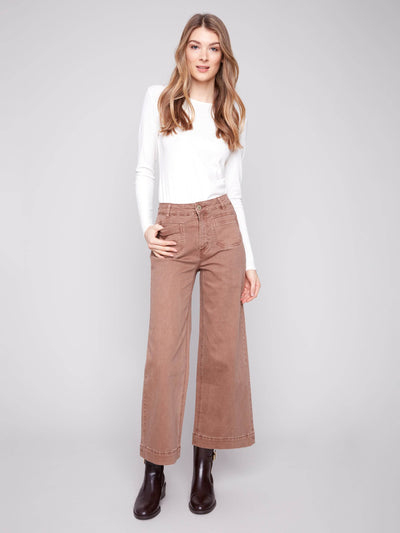 Patch Pocket Flare Twill Pants - Dream Pants
