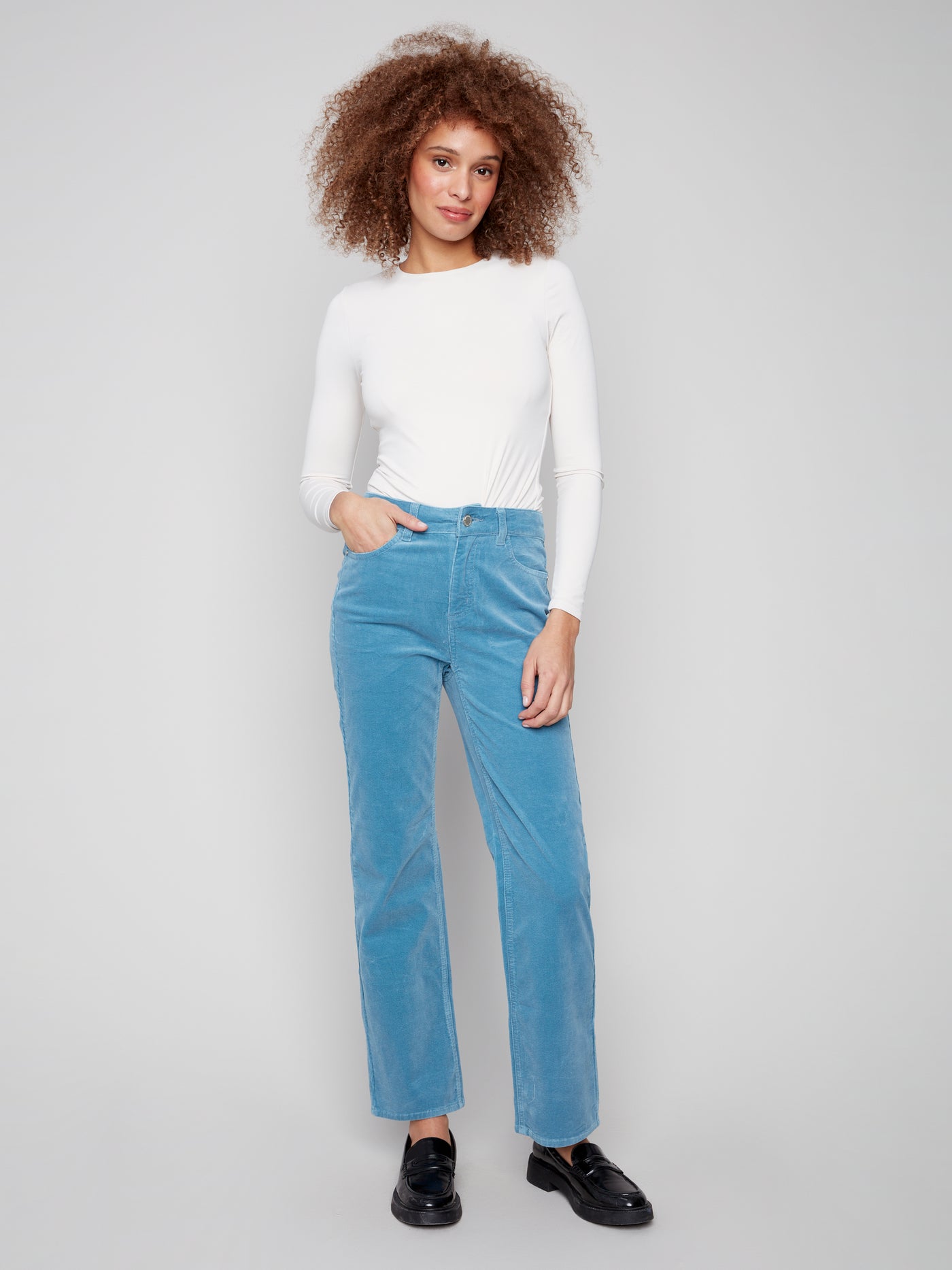 Straight Leg Corduroy Pants Charlie B