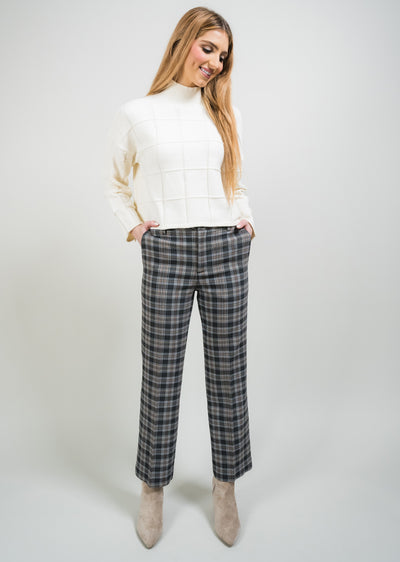 Cassidy Windowpane Knit Sweater Lisette L