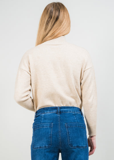 Marielle Novelty Stitch Mockneck Lisette L