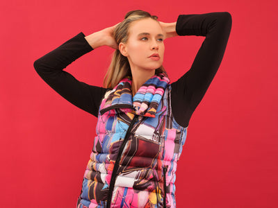 Colorful Quilted Puffer Vest Dolcezza