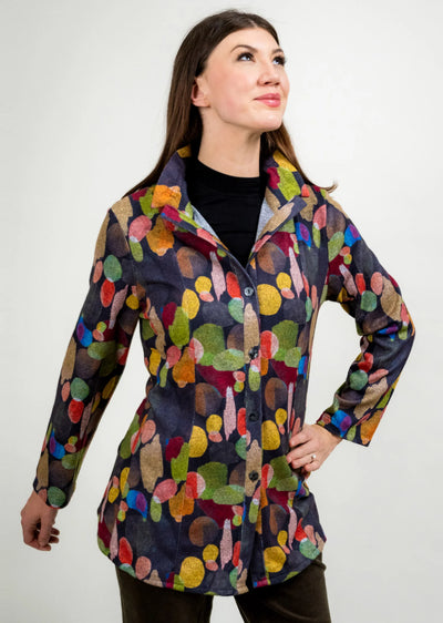 Button Front A-Line Jacket Trisha Tyler