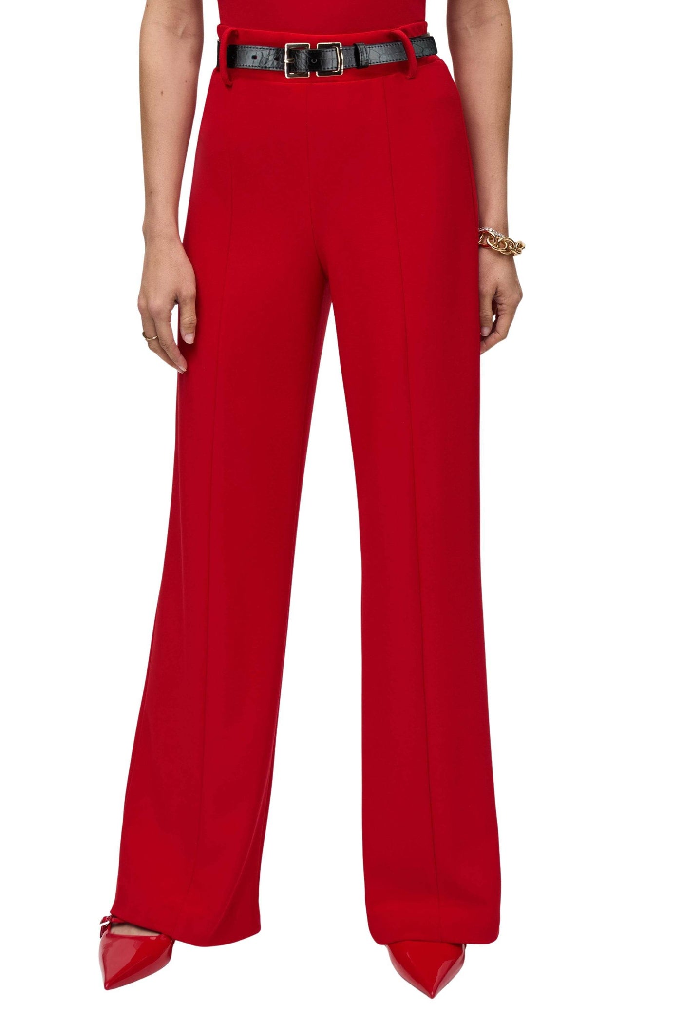 Silky Knit Belted Wide-Leg Pants - Dream Pants