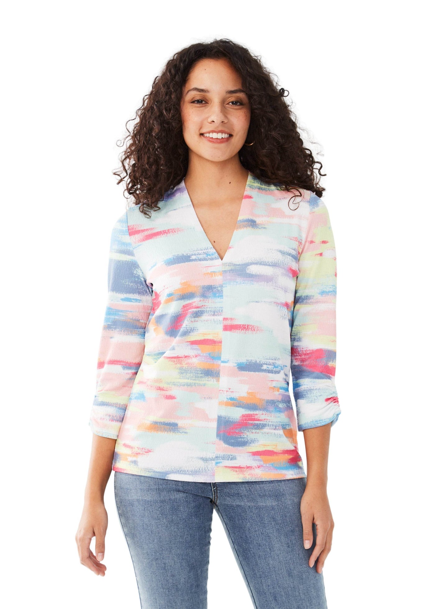 3/4 Sleeve V-Neck Top - Dream Pants