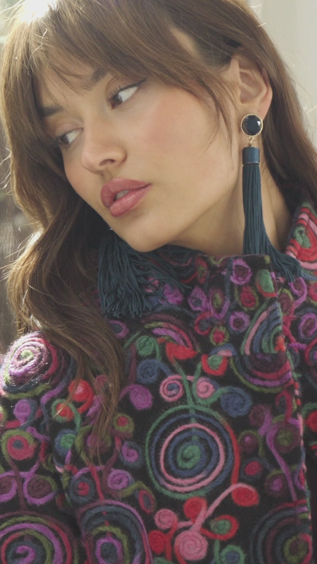 Colorful Abstract Print Jacket