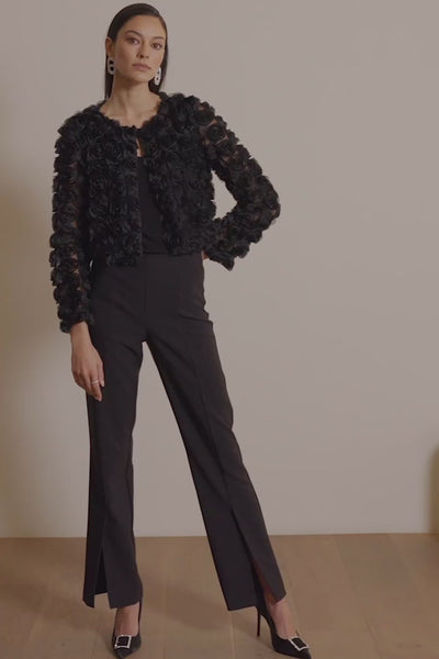 Rosette Embroidered Straight Cover Up