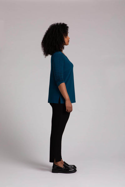 Revelry Top with Rusched Sleeve - Dream Pants