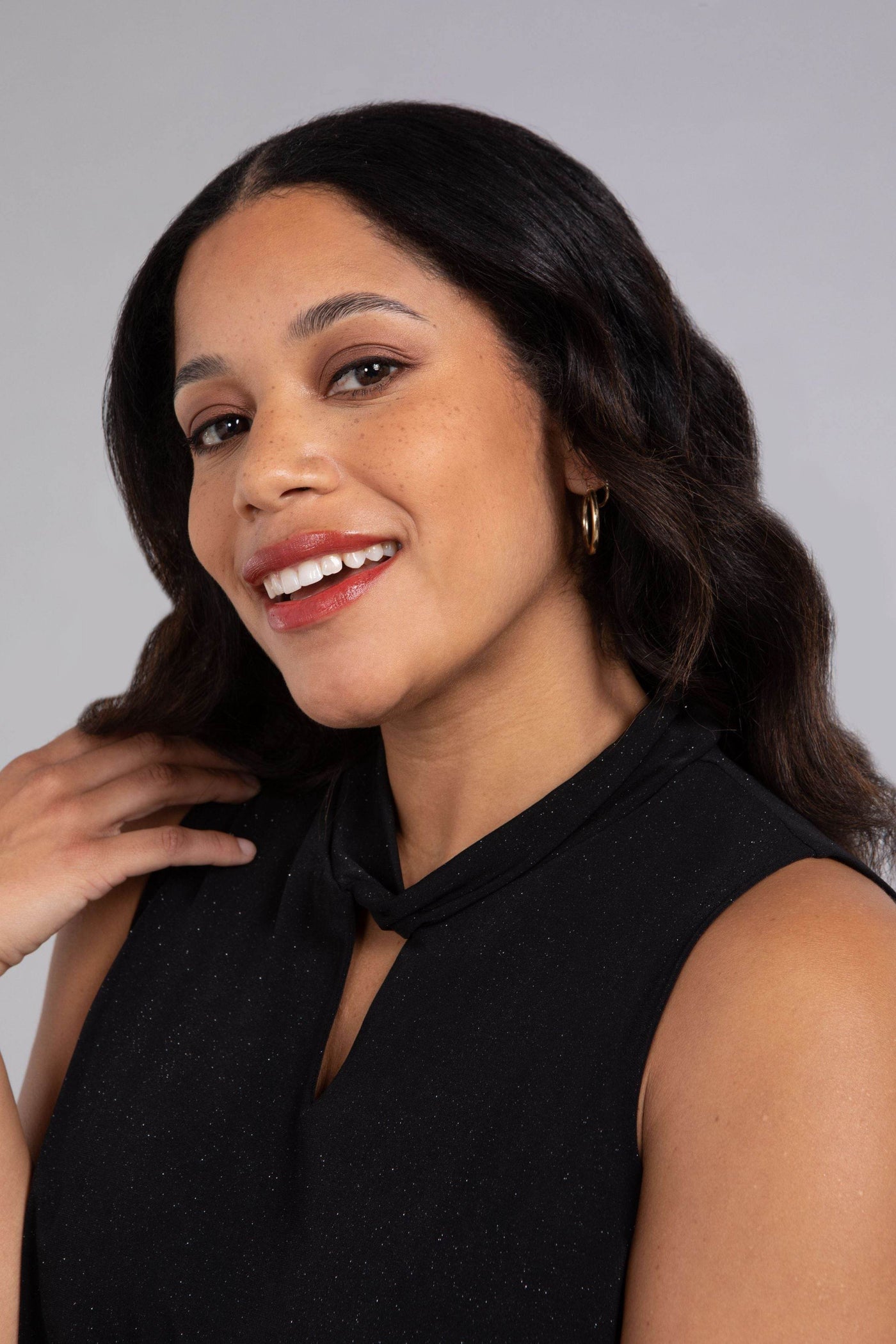 Sparkle Twist Collar Tank - Dream Pants