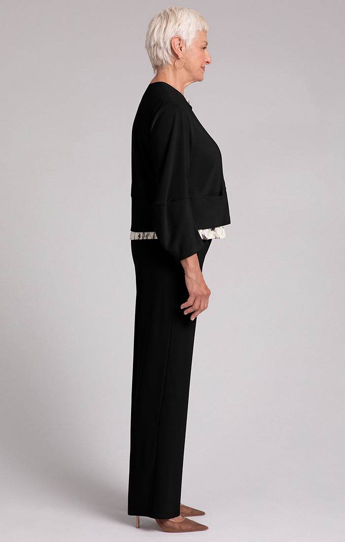 Cropped Lantern Jacket with Zip Front - Dream Pants