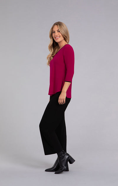Sympli Tipped Go To Classic T Relax, 3/4 Sleeve 
