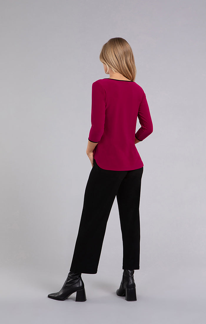 Sympli Tipped Go To Classic T Relax, 3/4 Sleeve 