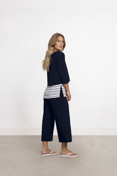 Sympli Go To Cropped T, 3-4 Sleeve 