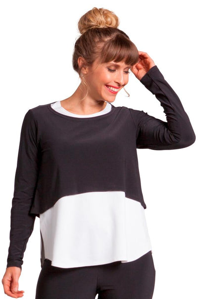 Sympli Shorty Top Long Sleeves, Style 22104-3 