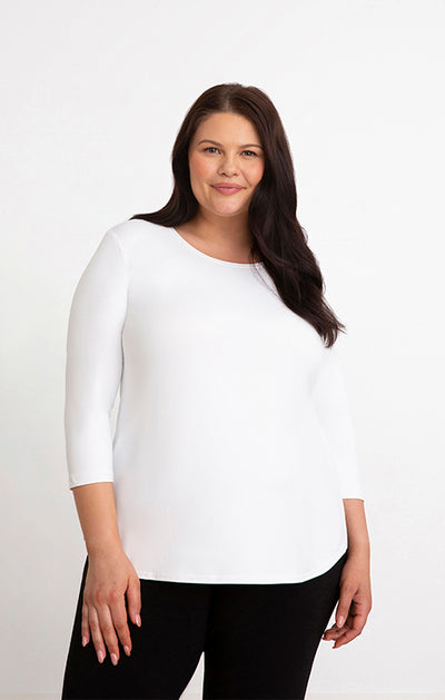 Sympli Plus Size Go To Classic T Relax 3-4 Sleeves 