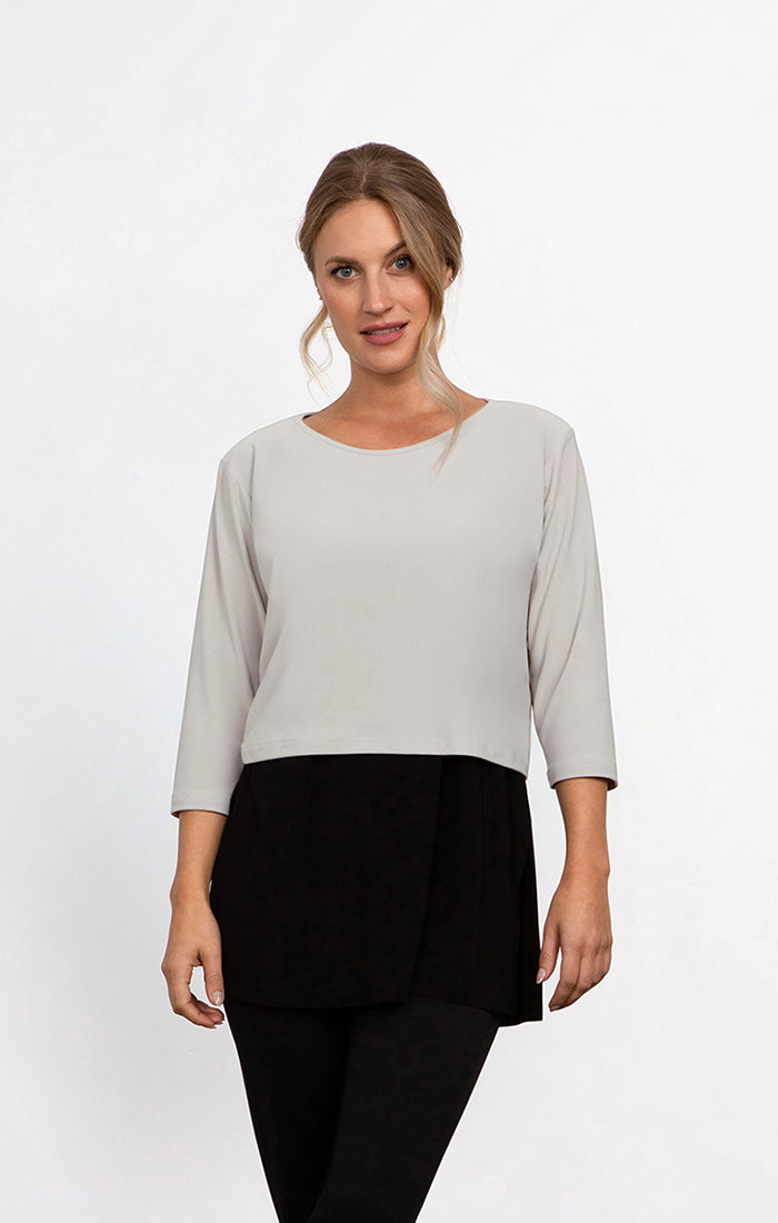 Sympli Go To Cropped T, 3-4 Sleeve 